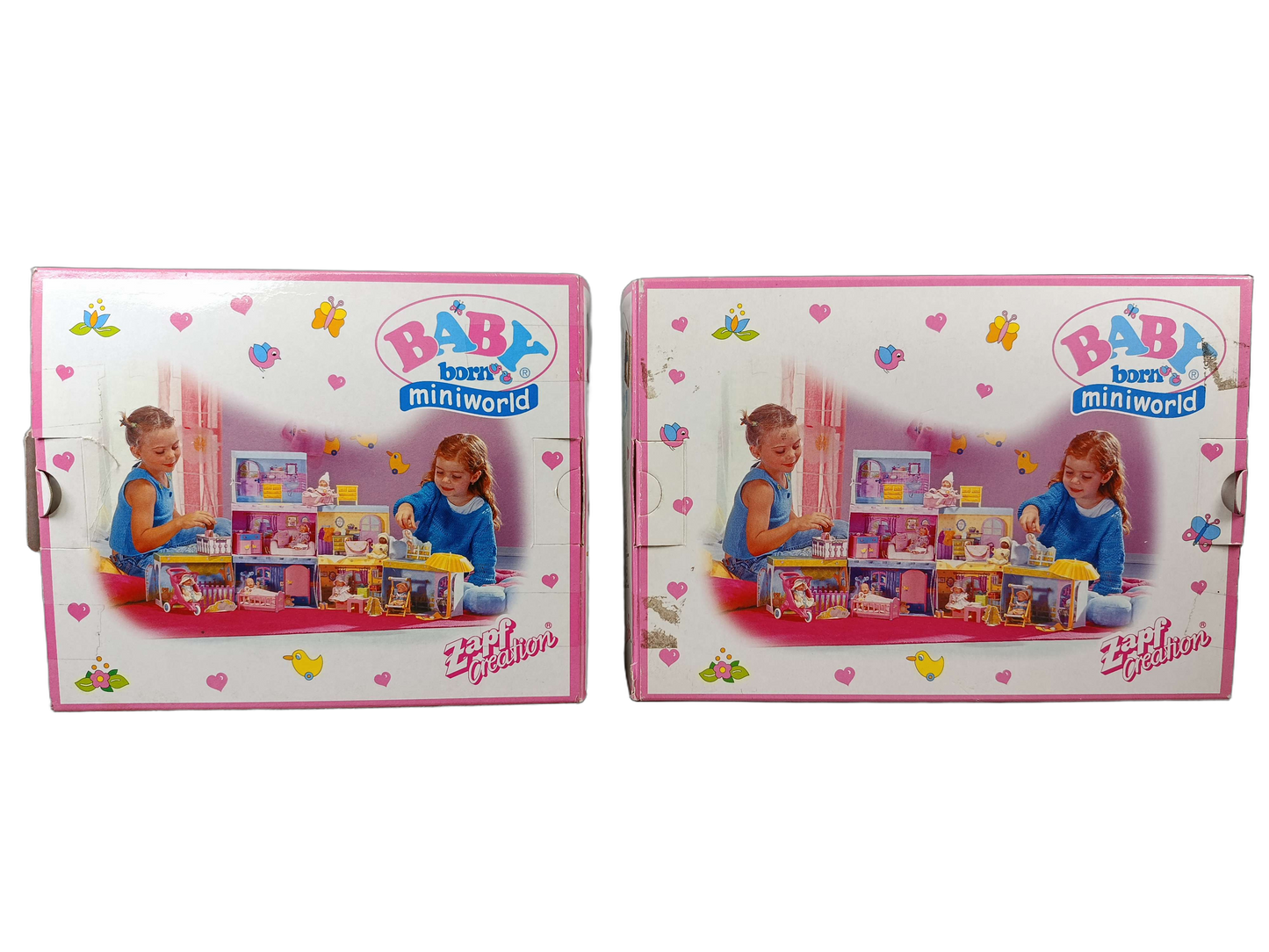 Zapf Creation Bundle BABY born Miniworld Set von 2 Puppen & Zubehör