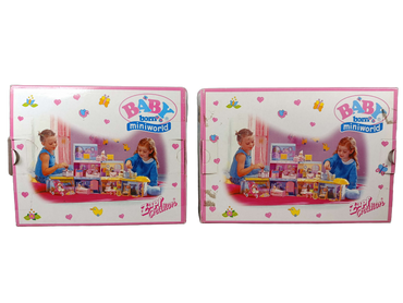 Zapf Creation Bundle BABY born Miniworld Set von 2 Puppen & Zubehör