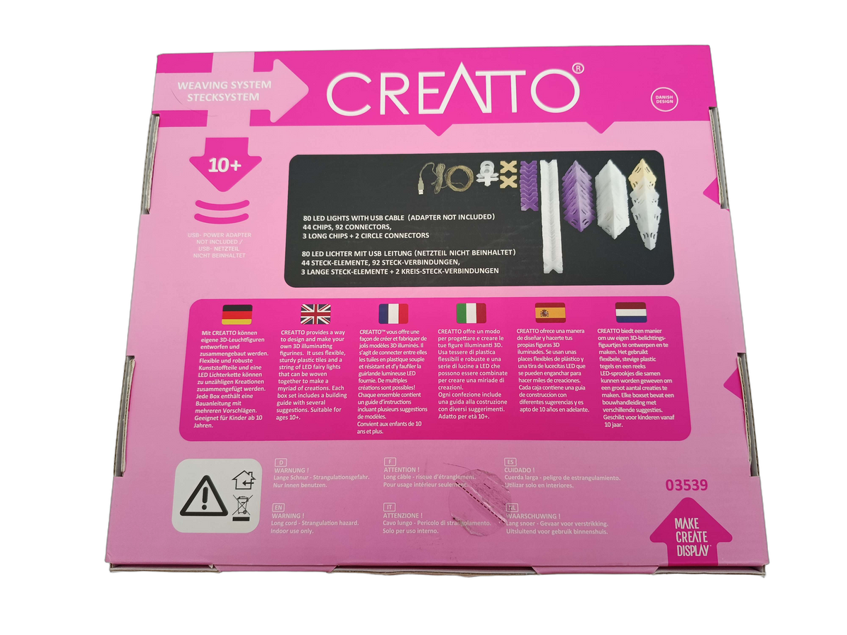 KOSMOS Creatto Einhorn 03539 3D-Baukasten mit LED-Lichterkette