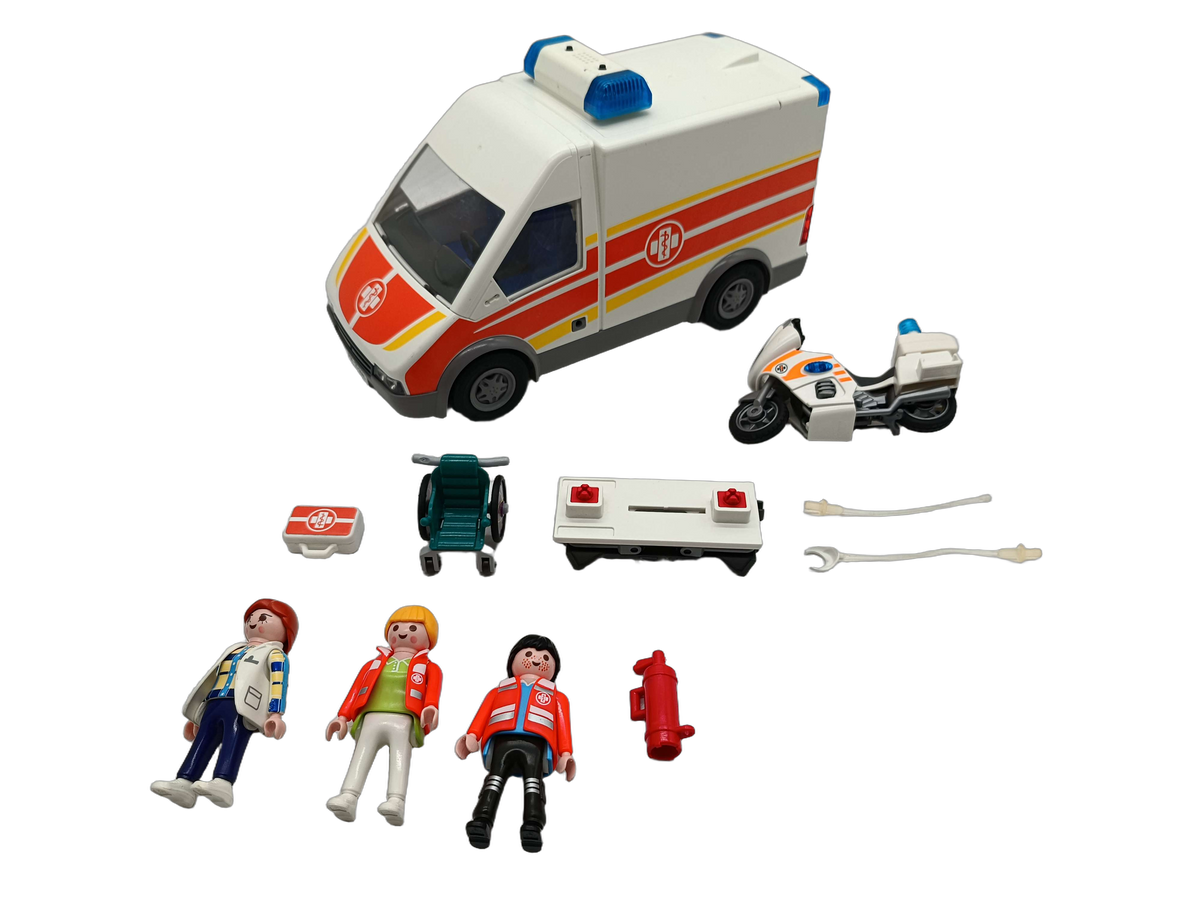 Playmobil Bundle Rettung 6685 Set von 2 Krankenwagen & Motorrad