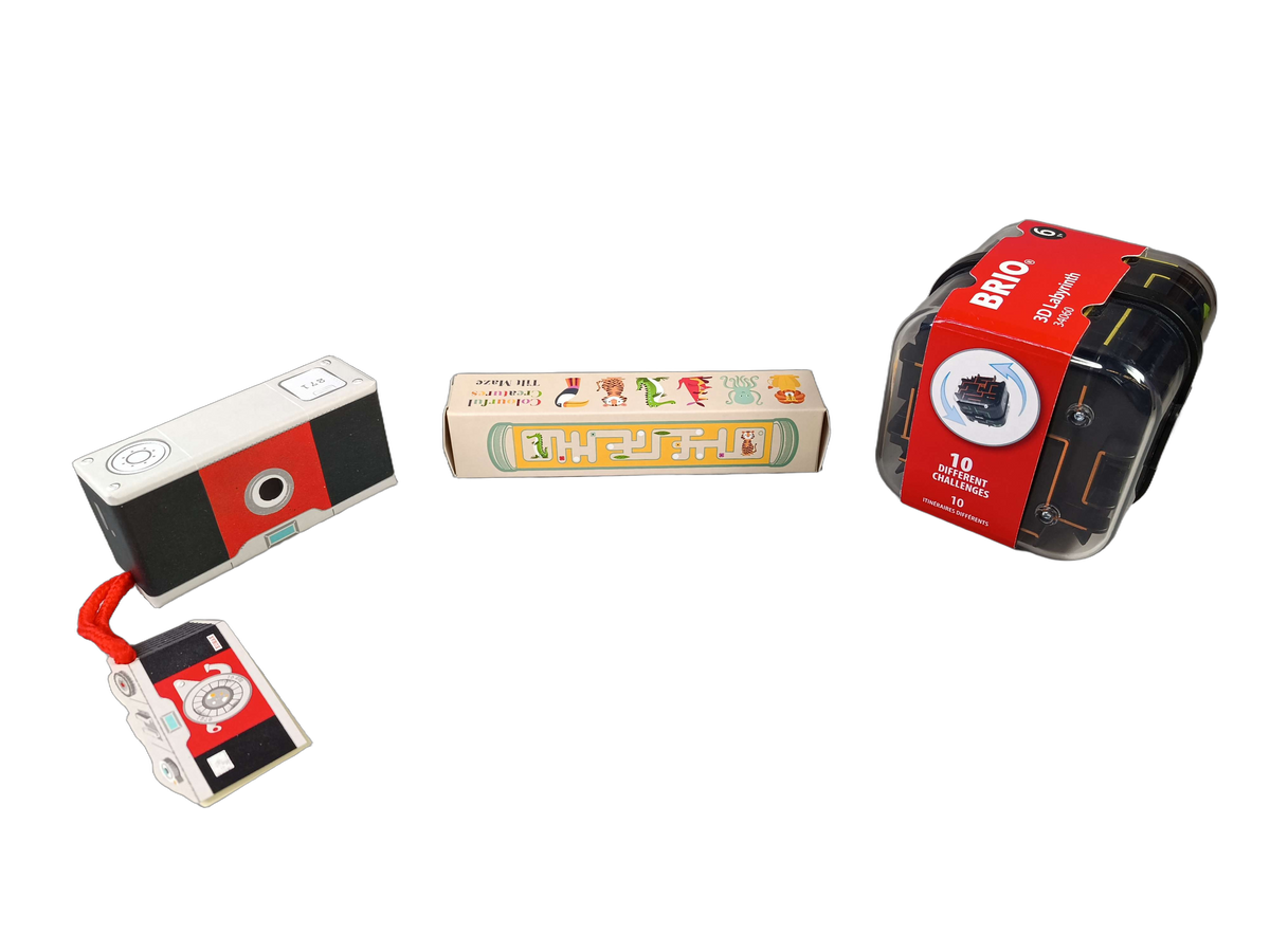 BRIO Bundle 34060 Tilt Maze Spy Camera Set von 3 Denkspiele, Neu