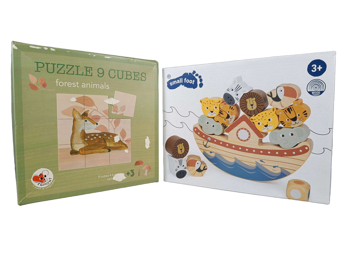 Bundle Safari S70690 9 Würfel Set von 2 Puzzle & Balancespiel