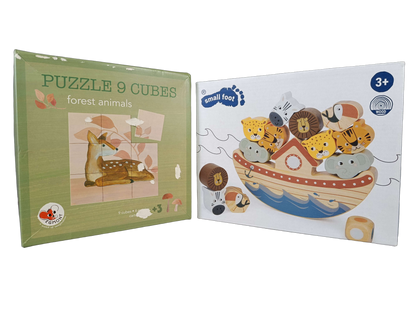 Bundle Safari S70690 9 Würfel Set von 2 Puzzle & Balancespiel