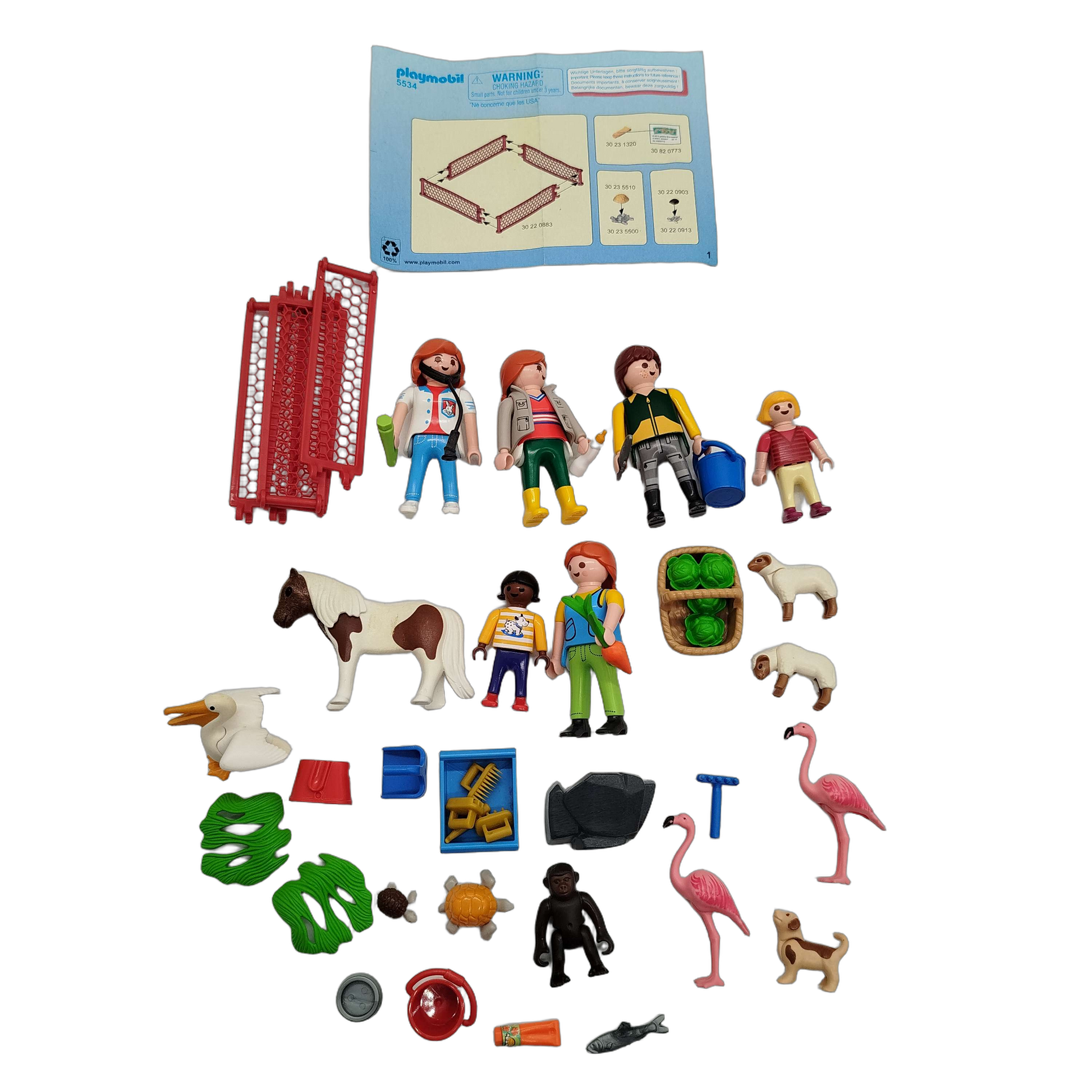 Playmobil Bundle Bauernhof & Tierpflege 5534 Set von 6 Figuren & Tiere