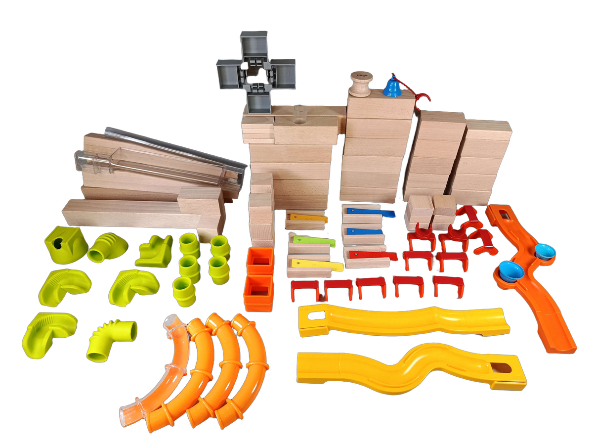 HABA Kugelbahn Bauteile Murmelbahn Holz & Kunststoff Ergänzung