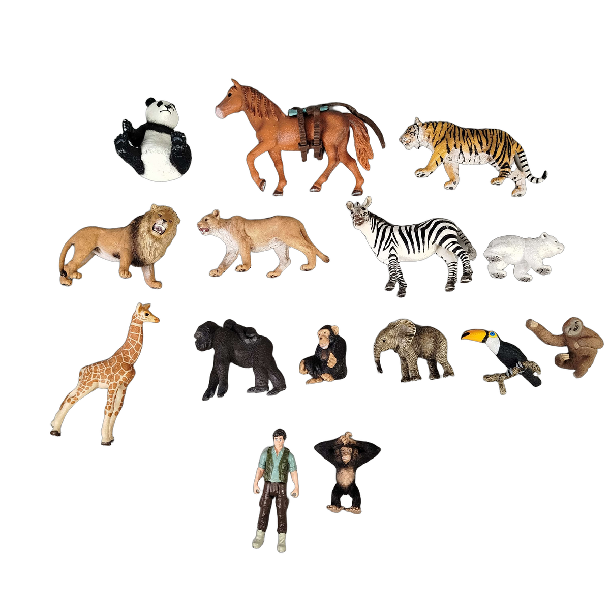 Schleich Tiere Bundle Wildtiere & Zoo 14 Teile Figuren