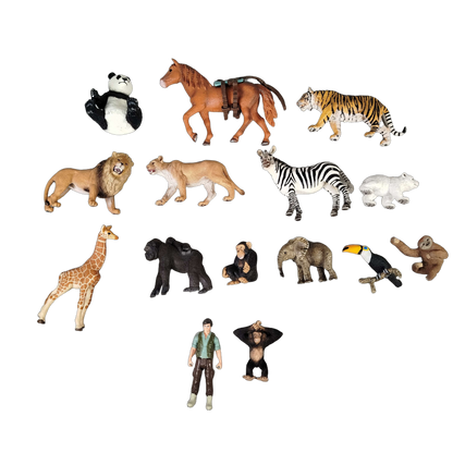 Schleich Tiere Bundle Wildtiere & Zoo 14 Teile Figuren