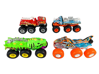 Mattel Bundle Hot Wheels Crankosaurus Set von 4 Monstertrucks