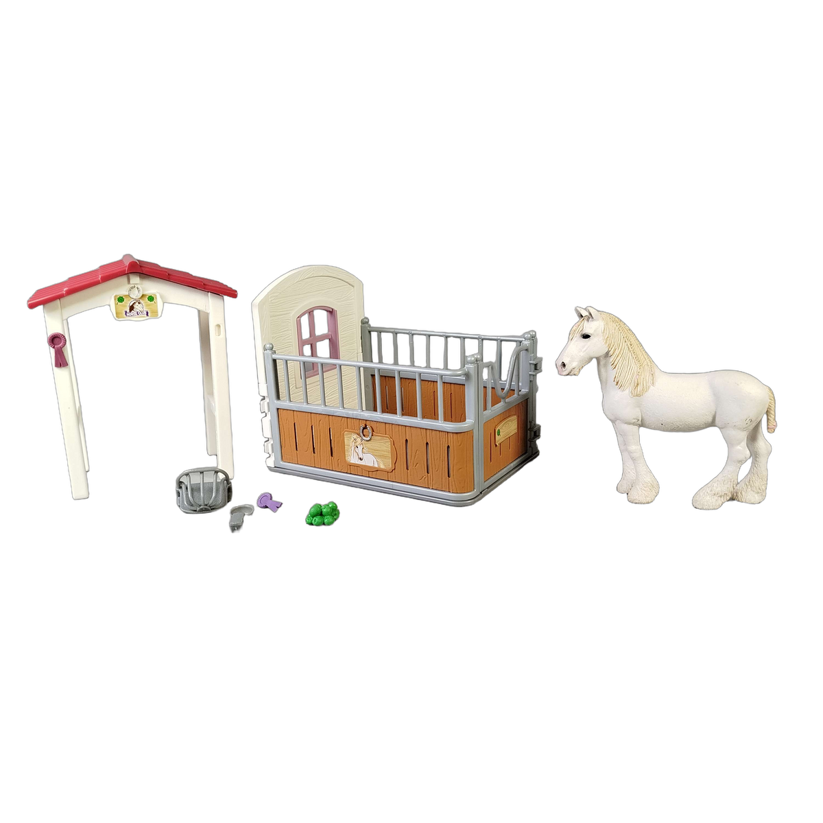 Schleich Tiere Pferdestall & Stute, Spielset mit Zubehör