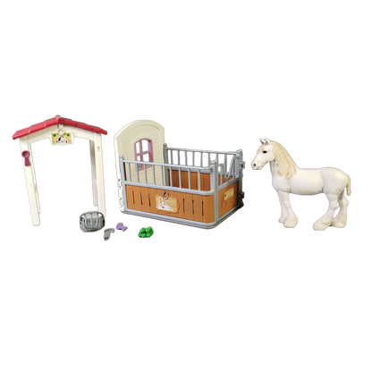 Schleich Tiere Pferdestall & Stute, Spielset mit Zubehör