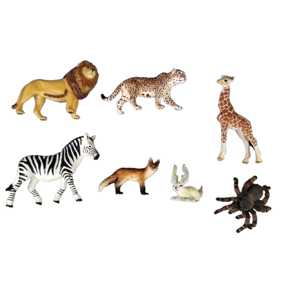 Schleich Tiere Bundle Löwe Giraffe Zebra Fuchs 7 Teile Tierfiguren
