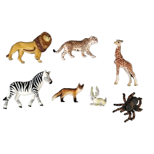 Schleich Tiere Bundle Löwe Giraffe Zebra Fuchs 7 Teile Tierfiguren