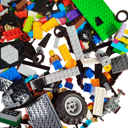 Konvolut LEGO ca. 1 kg, Bausteine & Minifiguren, ab 6 Jahre