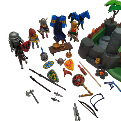 Playmobil Bundle Knights Attack Fortress 3137 Set von 2 Burg & Ritter