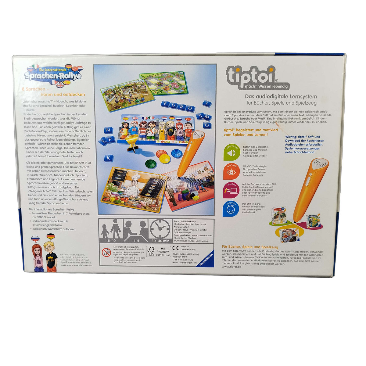 Ravensburger tiptoi Die Internationale Sprachen-Rallye Lernspiel