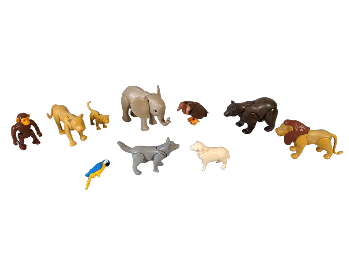 Playmobil Bundle Tiere Set von 9 Tierfiguren Elefant Löwe Affe
