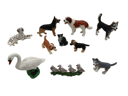 Schleich Tiere Bundle 13 Teile Tierfiguren Hunde Katze Schwan