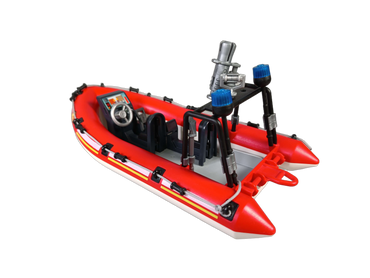 Playmobil Feuerwehr-Hubschrauber mit Schlauchboot & Zubehör Spielset