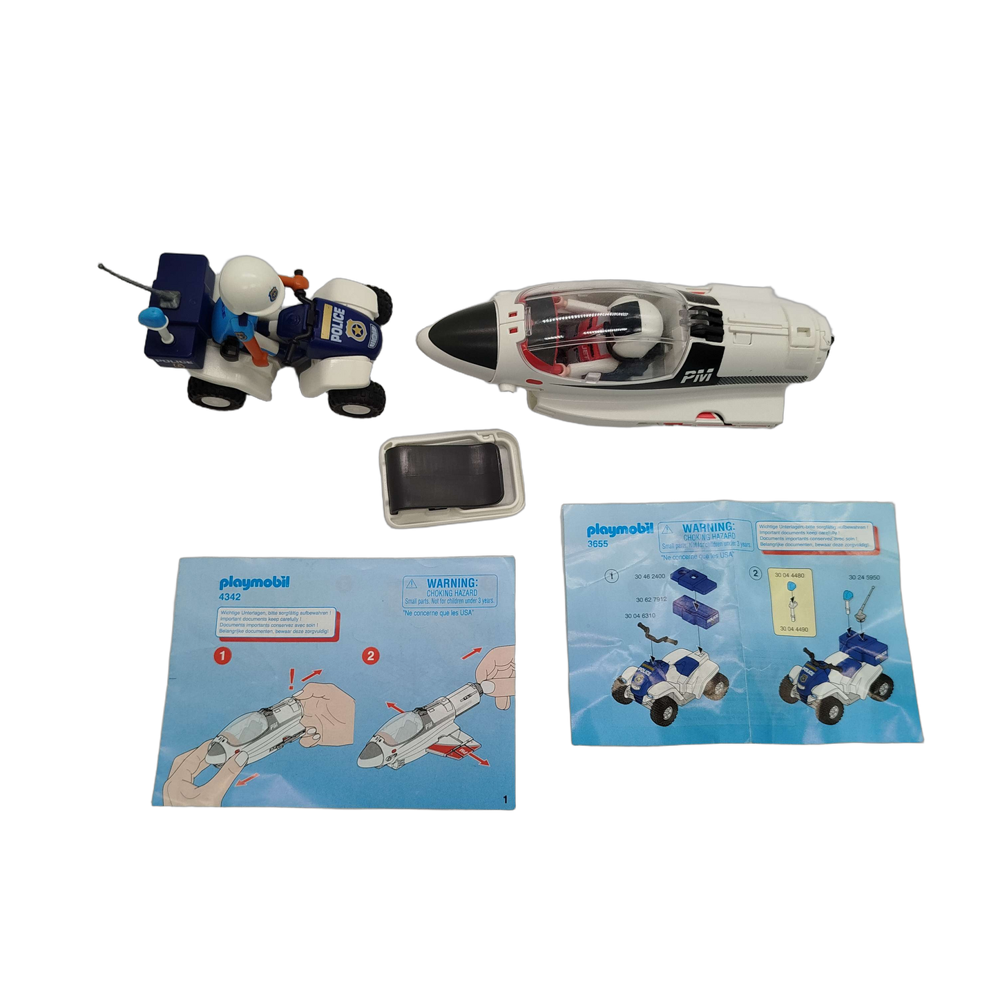 Playmobil Bundle 4342 3655 Set von 2 Jet & Polizei-Quad