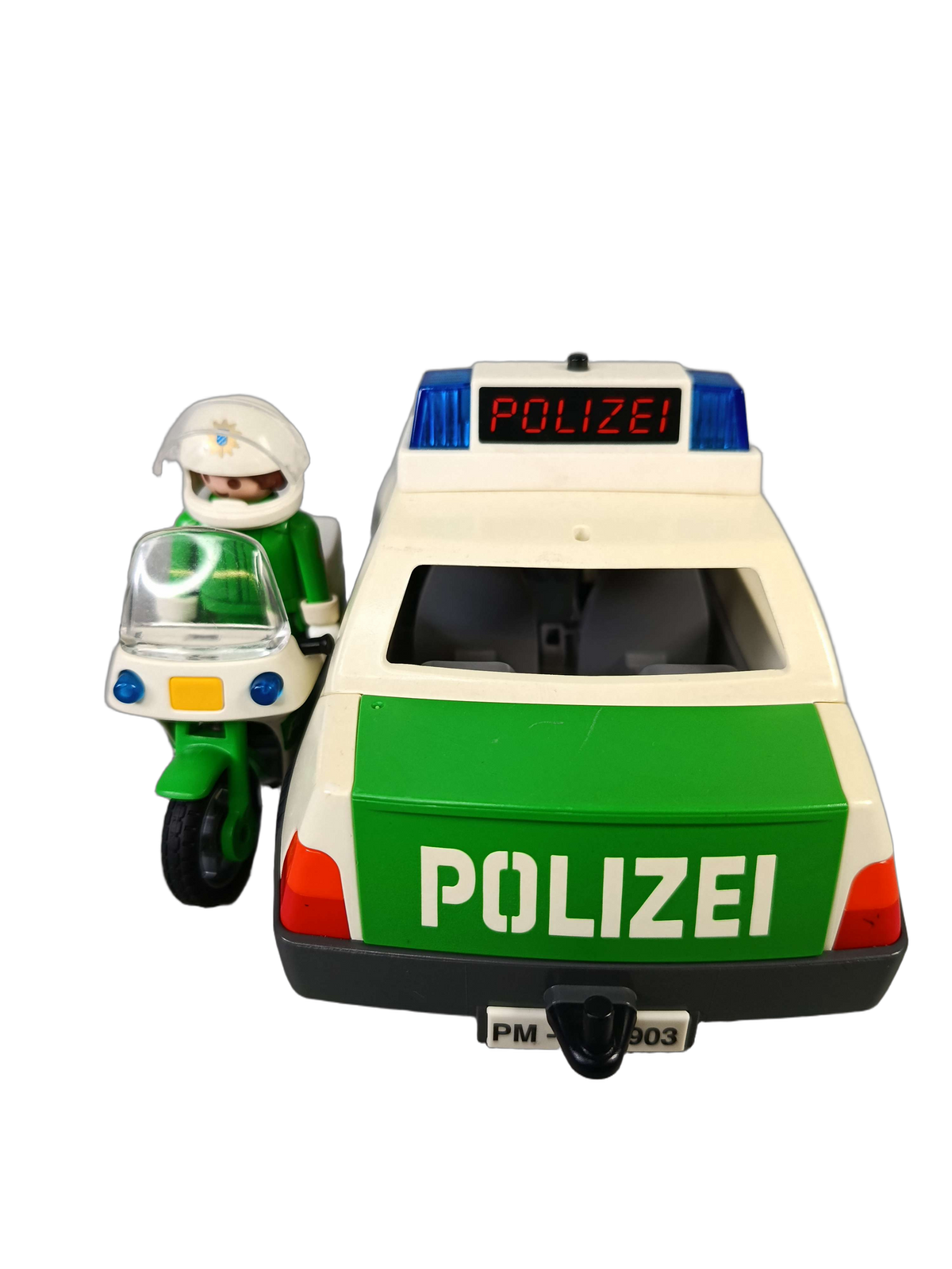 Playmobil Bundle Polizei 3903 Set Auto, Motorrad, 3 Figuren & Zubehör