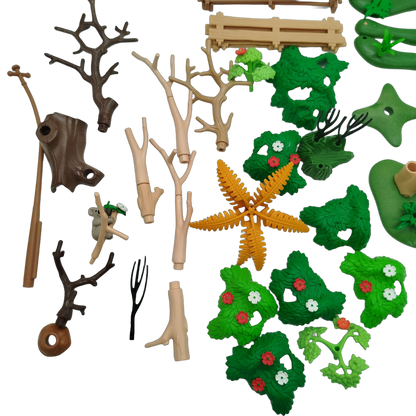 Playmobil Bundle Landschaft & Zäune großes Set Tor, Bäume & Gelände