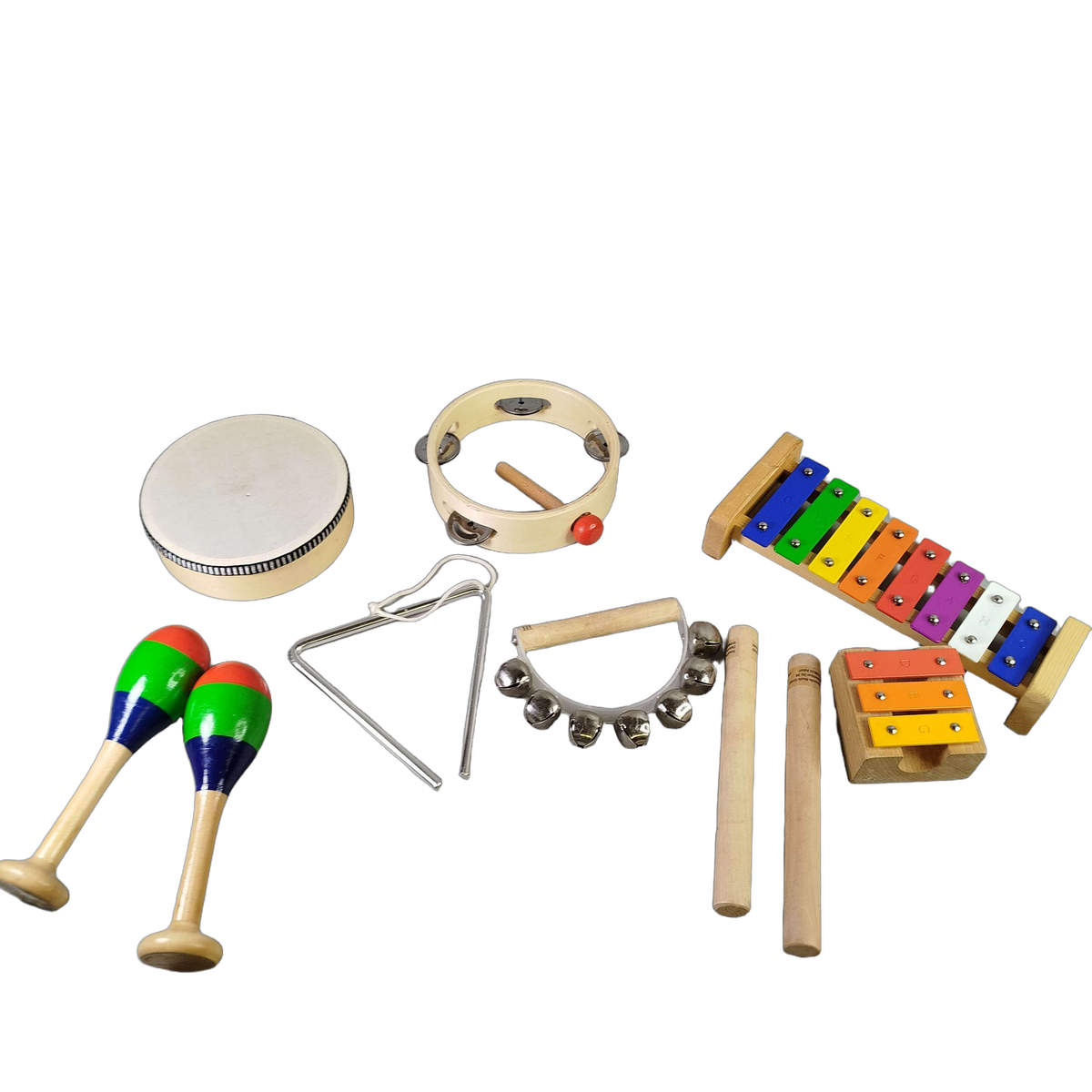 Bundle Percussion Set von 3 Xylophon, Tamburin & Maracas