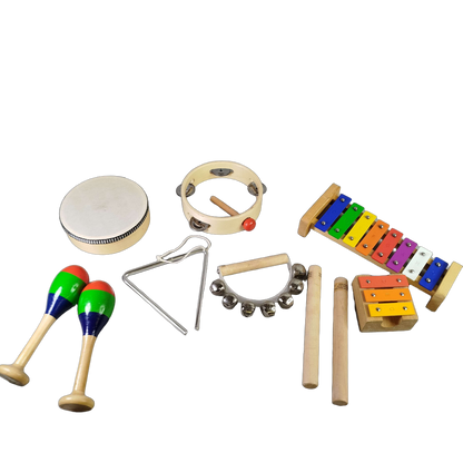 Bundle Percussion Set von 3 Xylophon, Tamburin & Maracas