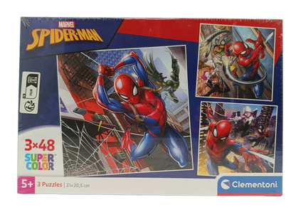 Clementoni Spider-Man 3x48 Teile Puzzle, Neu