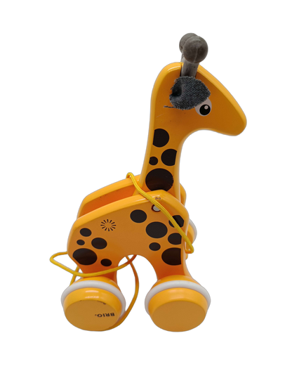 BRIO Bundle Holzspielzeug Set Ziehgiraffe, Anziehbär, Regenbogen
