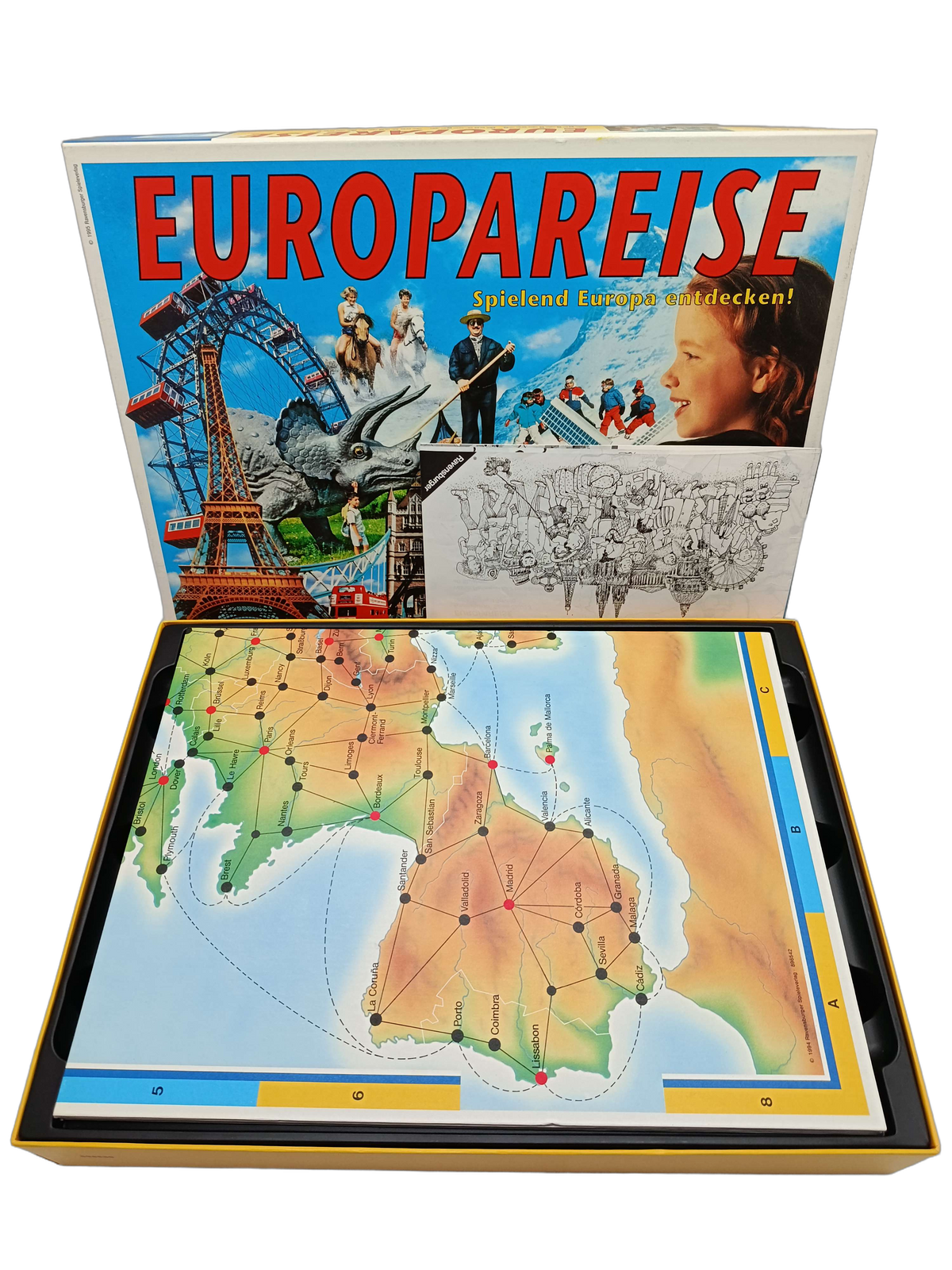 Ravensburger Europareise Brettspiel & Lernspiel Geografie, ab 10 Jahre