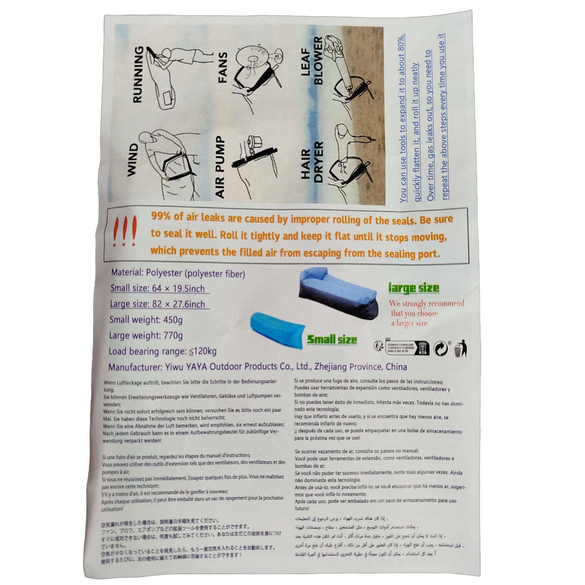 Garten & Camping Aufblassofa, Neuwertig