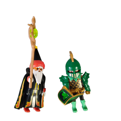 Playmobil Bundle Ritter Zauberer & Drachenritter Set von 2 Figuren