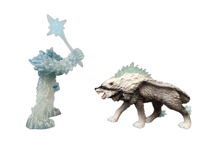 Schleich Bundle Eldrador Eiswolf 42452 & Eismonster 2 Teile Figuren