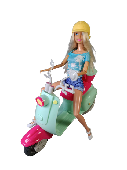 Playtive Modepuppe mit Scooter Puppenset