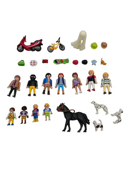 Playmobil Bundle großes Set Figuren, Tiere, Motorräder & Zubehör