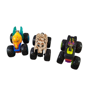 Mattel Bundle Monstertrucks Yellow Scorpion, Invader Set Autos