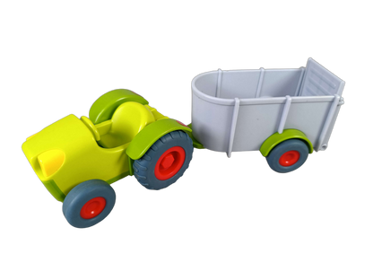 HABA 303131 Traktor mit Anhänger Holzspielzeug