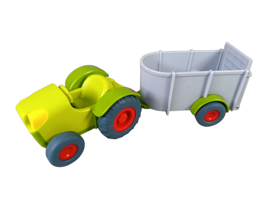HABA 303131 Traktor mit Anhänger Holzspielzeug