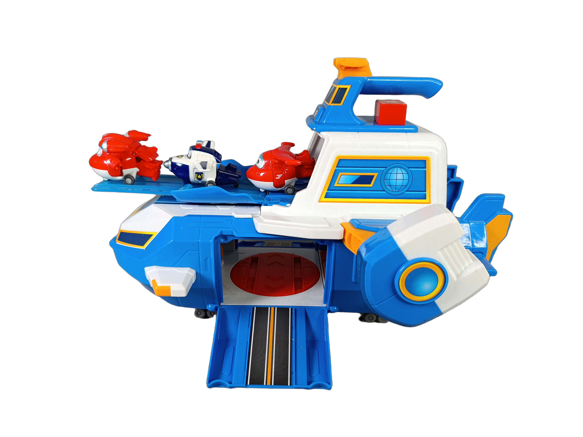alpha group Super Wings World Aircraft Carrier Flugzeugträger Spielset