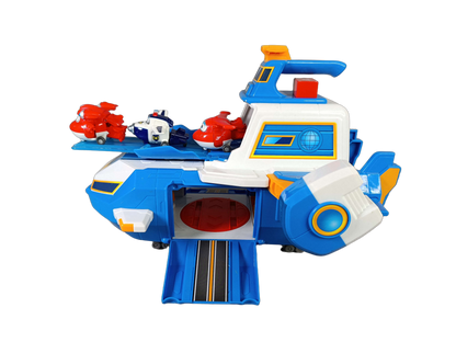 alpha group Super Wings World Aircraft Carrier Flugzeugträger Spielset