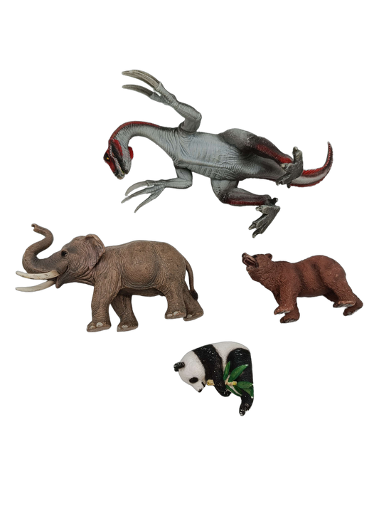 Schleich Tiere Bundle Dinosaurier & Wildtiere 4 Teile Tierfiguren