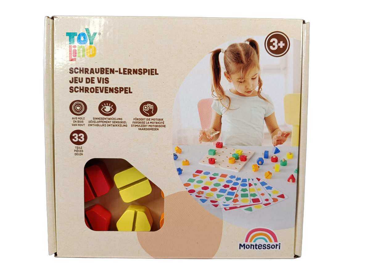 Toylino Montessori Schrauben Feinmotorik Lernspiel