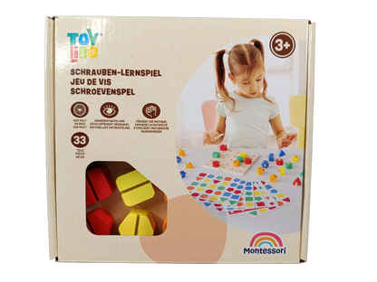 Toylino Montessori Schrauben Feinmotorik Lernspiel