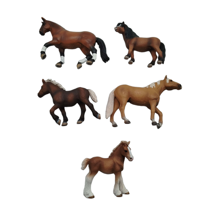 Schleich Tiere Bundle Pferde 5 Teile Tierfiguren Black Mane & Fohlen
