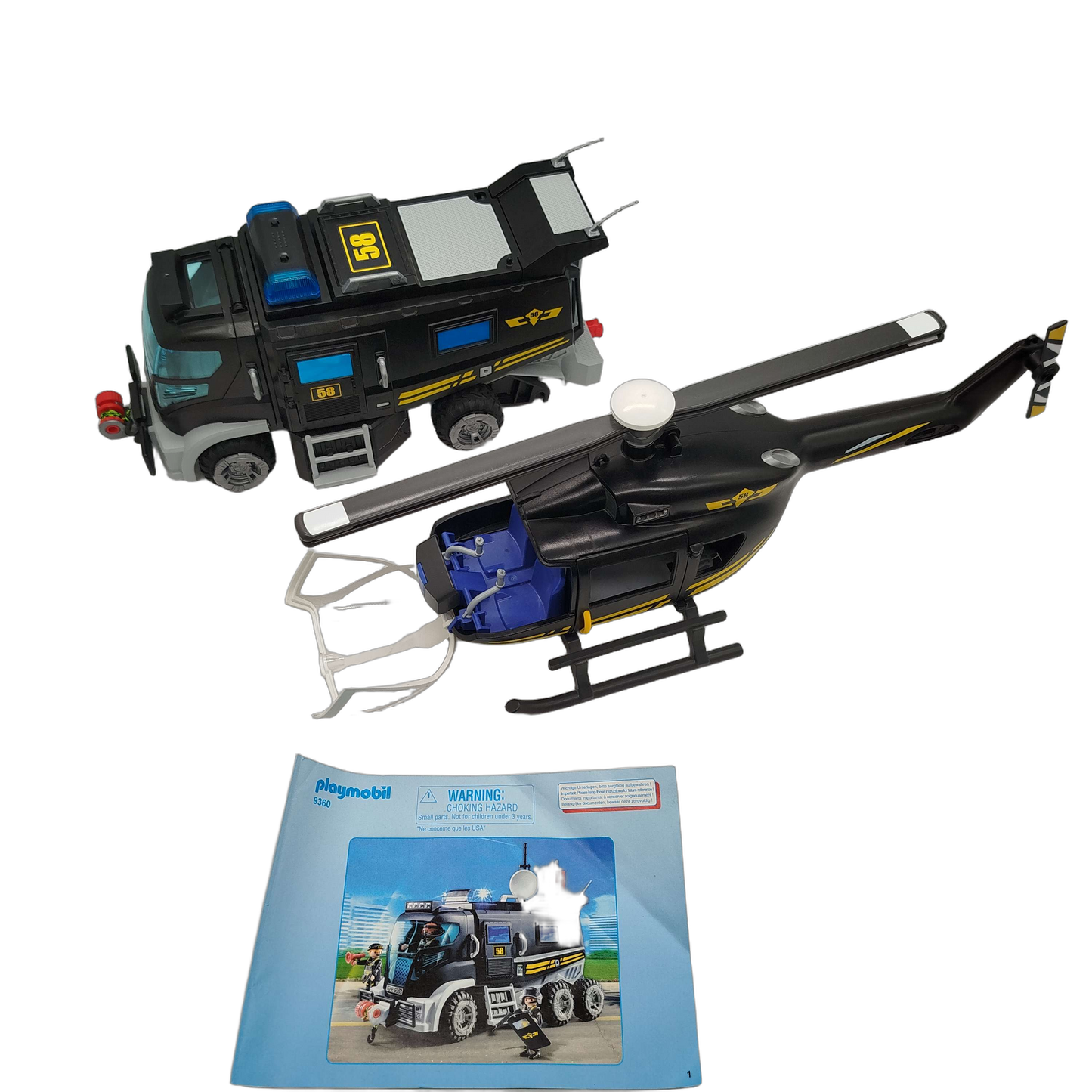 Playmobil Bundle City Action 9360 großes Set Truck Motorrad & Figuren