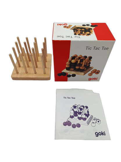Goki 3D Tic Tac Toe Holz Brettspiel Denkspiel