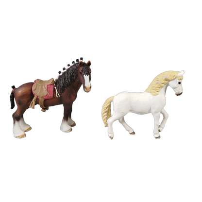Schleich Tiere Bundle Pferde Shire Horse & Mustang 5 Teile