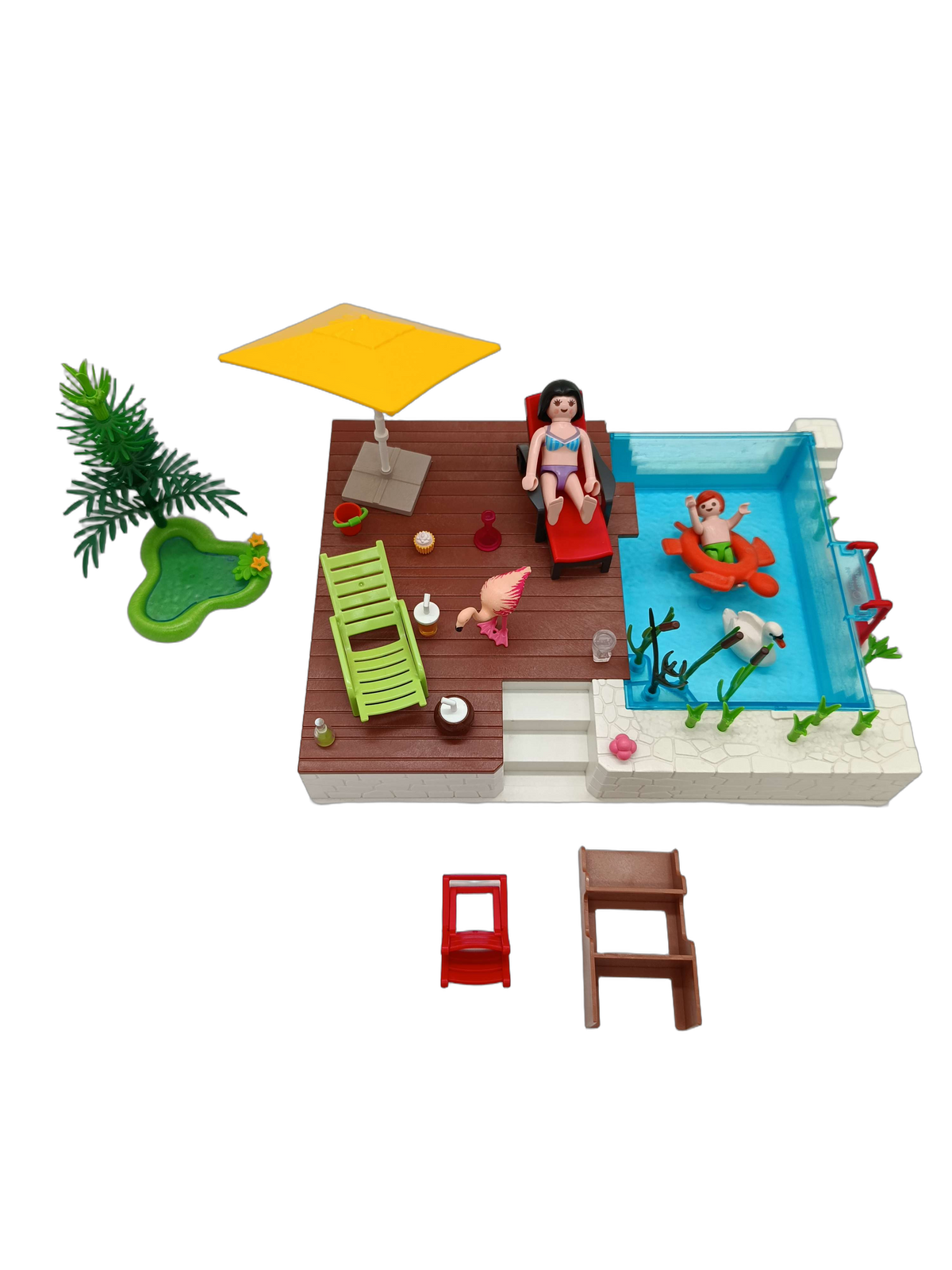 Playmobil Swimmingpool mit Terrasse 5575 Spielset mit Zubehör