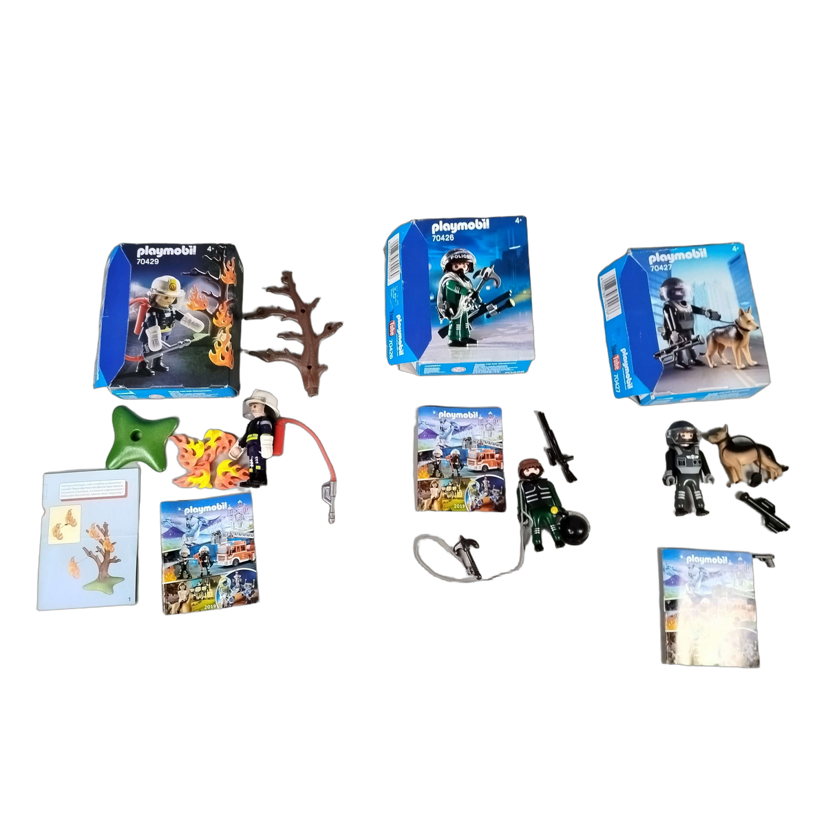 Playmobil Bundle Polizei & Feuerwehr 70426 70427 Set von 3 Figuren