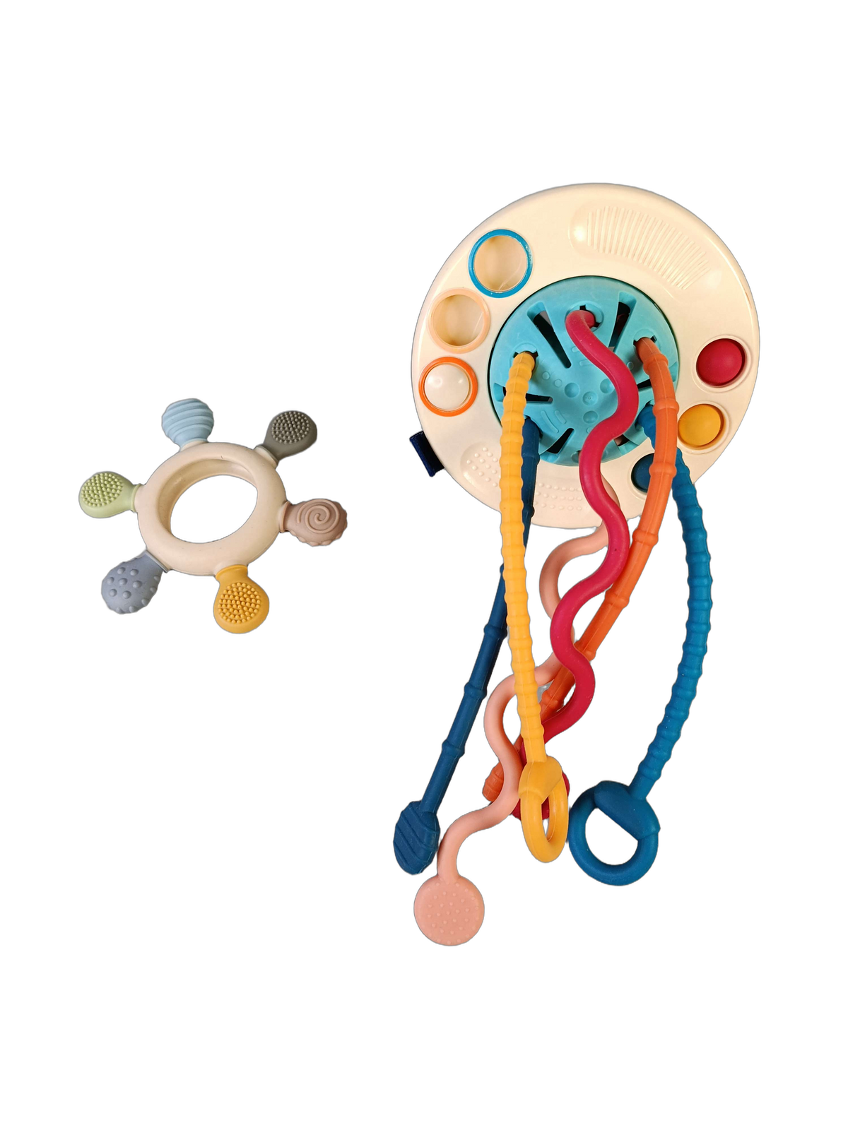Bundle Babyspielzeug Sensorik großes Set Saugfuß-Spinner & Beißring